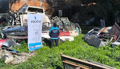 Desbaratan un desarmadero de Melchor Romero y secuestran más de 700 autopartes