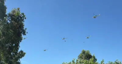 Gran cantidad de helicópteros sobrevolaron los cielos de La Plata y sorprendieron a los vecinos