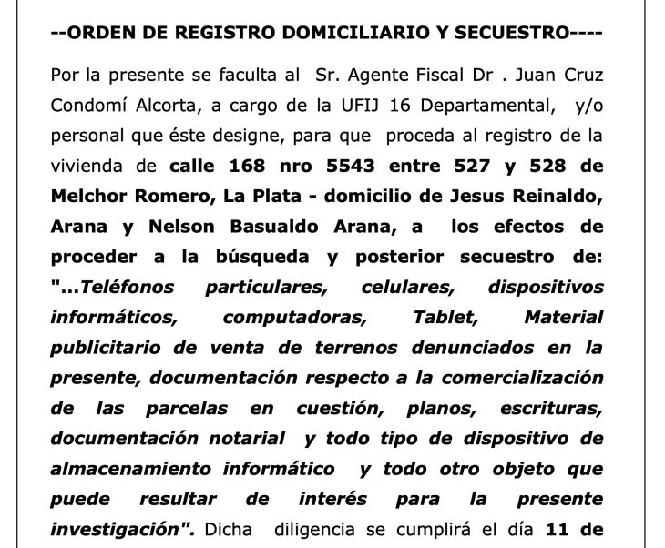 El empresario Francisco Vila Basualdo en la mira por loteos ilegales